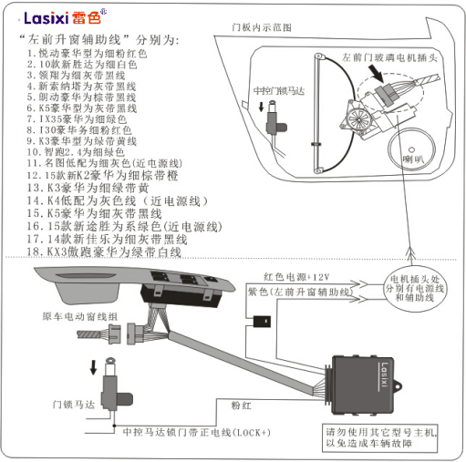 雷色升窗器安装